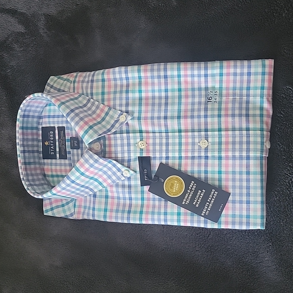 Stafford fitted shirt nwt